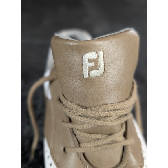 FootJoy Women's eMerge Golf Shoes 8.5 N Narrow White Tan Saddle Cleated 93914 - Picture 7 of 9